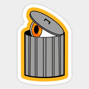 Eyeball Trashcan Sticker